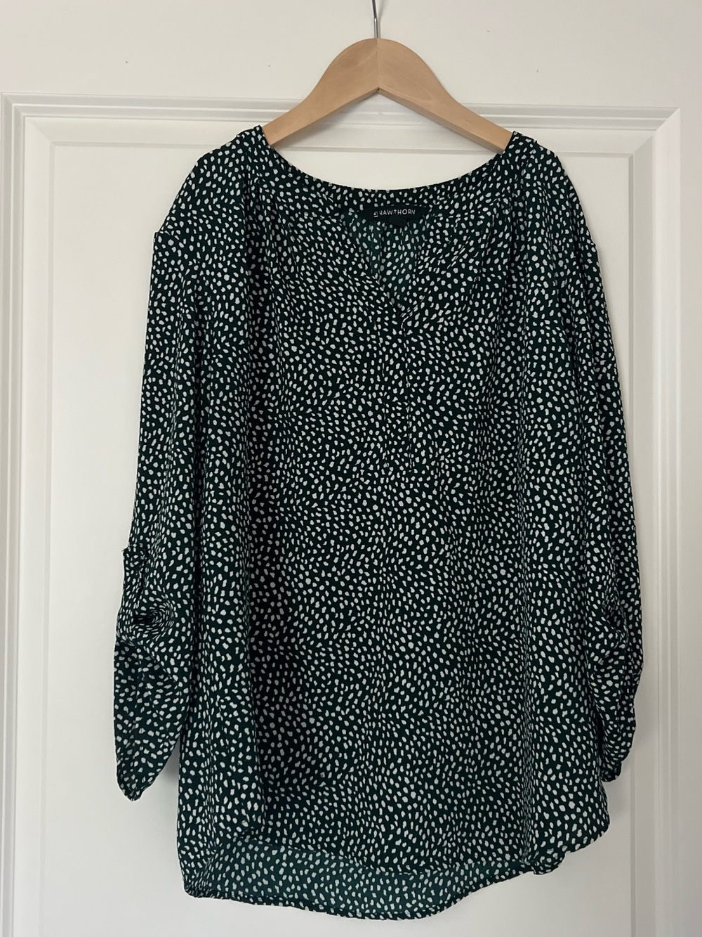 Green Polka Dot Blouse